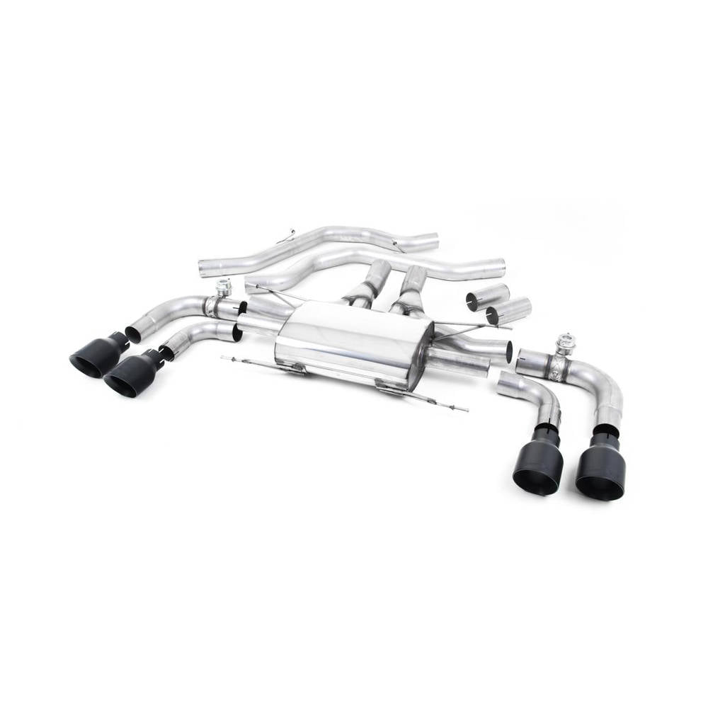 MILLTEK SSXAR002 Front Pipe-back Quad 100mm GT100 ALFA ROMEO Giulia Quadrifoglio 2.9 V6 Bi-Turbo Photo-0