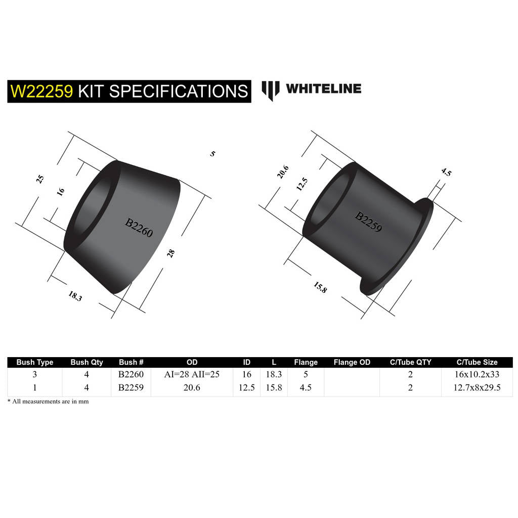 WHITELINE W22259 Sway Bar Link Bushing Photo-4