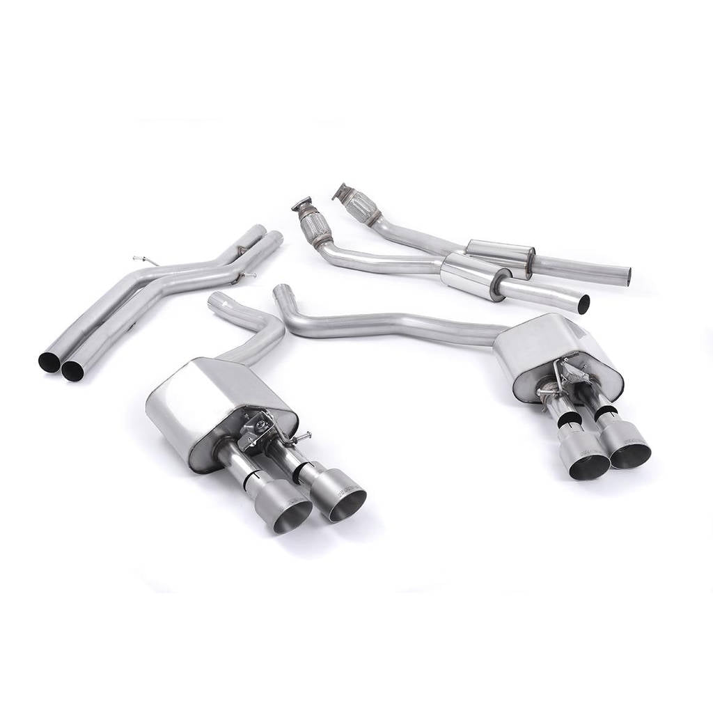 MILLTEK SSXAU445 Cat-back Quad 100mm GT100 AUDI S6 4.0 TFSI C7 quattro Photo-0