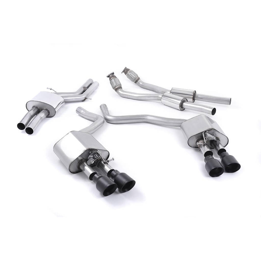 MILLTEK SSXAU447 Cat-back Quad 100mm GT100 AUDI S6 4.0 TFSI C7 quattro Photo-0