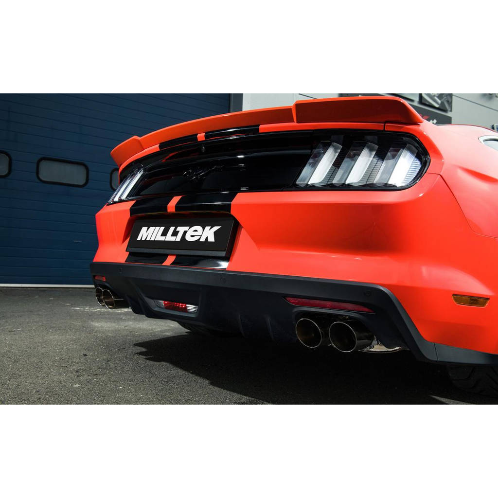 MILLTEK SSXFD227 Cat-back Quad 90mm GT90 FORD Mustang 5.0 V8 GT (Fastback) Photo-1