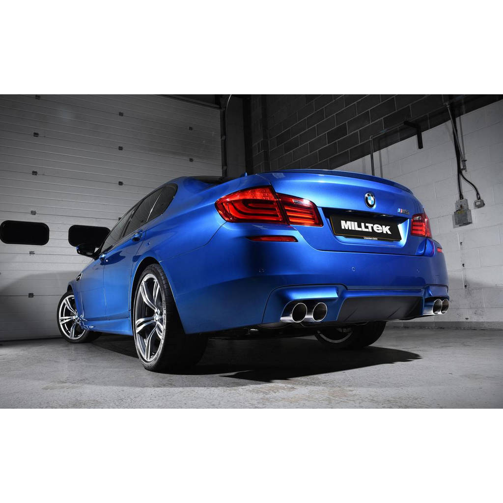 MILLTEK SSXBM1016 Cat-back Quad 90mm GT90 ECA BMW 5 Series M5 Saloon M TwinPower Turbo V8 (F10) Photo-3