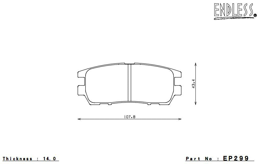 ENDLESS EP299MA45B Rear brake pads PAJERO V24W/V24WG/V44W/44WG Photo-0