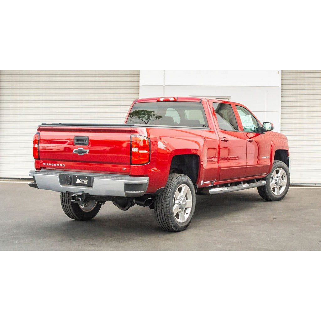BORLA 140762BC Exhaust system "S-TYPE" for CHEVROLET SILV / SIERRA 2500 '15 -'19 6.0L AT / MT BLACK CHROME Photo-1