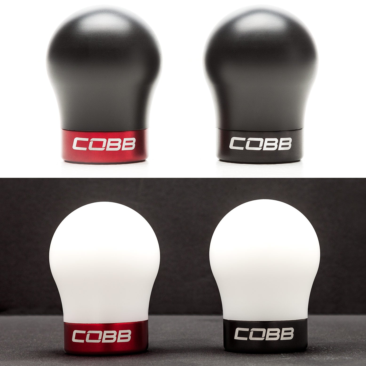 COBB 2V1350-W-RD VW COBB Knob - White Knob w/Race Red Photo-0
