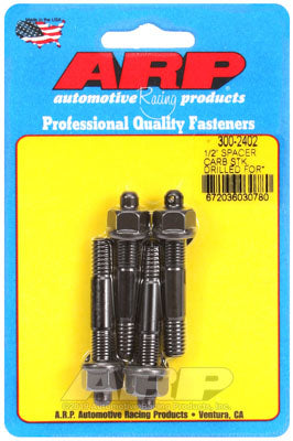 ARP 300-2402 Carburetor Stud Kit 1/2" spacer. 1 stud drilled for wire seal. 8740. hex Photo-0
