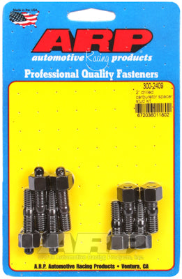 ARP 300-2409 Carburetor Stud Kit 2˝ Moroso spacer. 1 stud drilled for wire seal. 8740. hex Photo-0