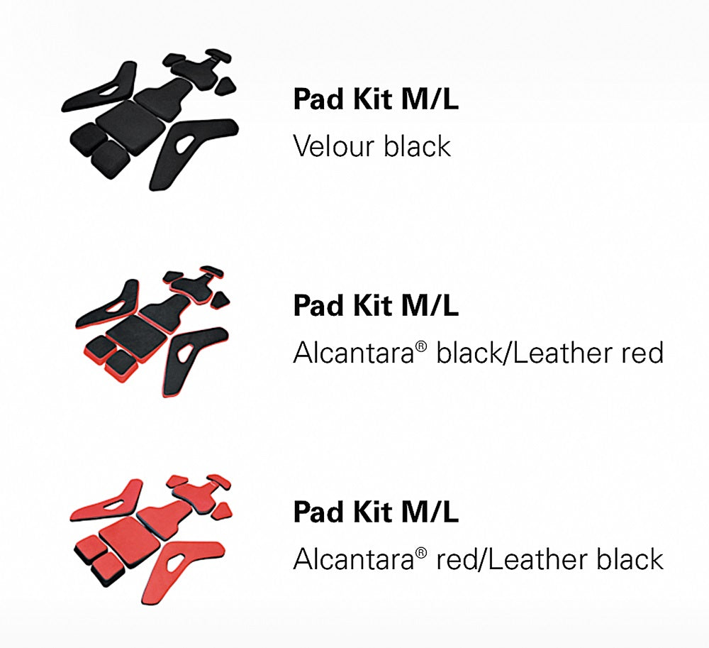 RECARO 7228656.01.1/2B22 Pad kid for Podium seat, size M, Alcantara, black/red leather Photo-0