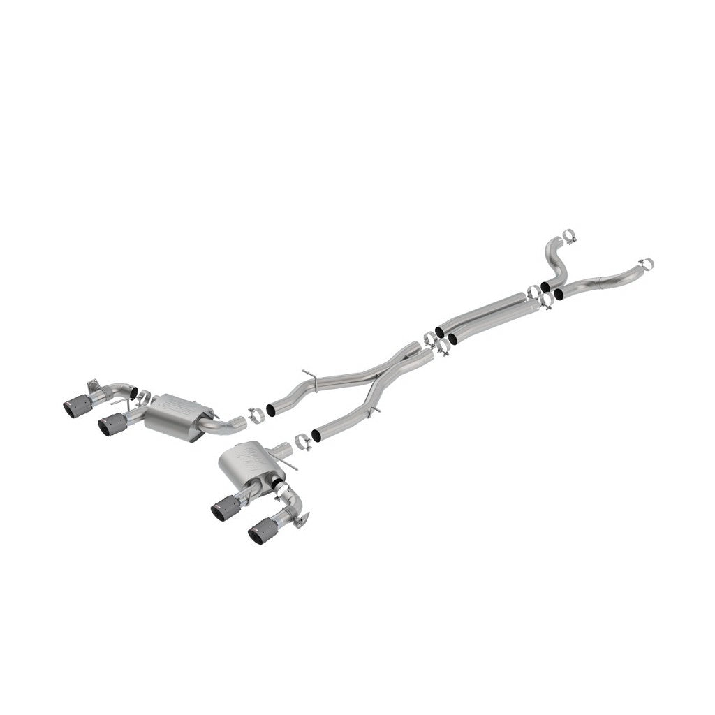 BORLA 140727CFBA Exhaust system "ATAK" for CHEVROLET CAMARO ZL1 6.62 "CARBON FIBER BLACK ANODIZED TIPS Photo-0