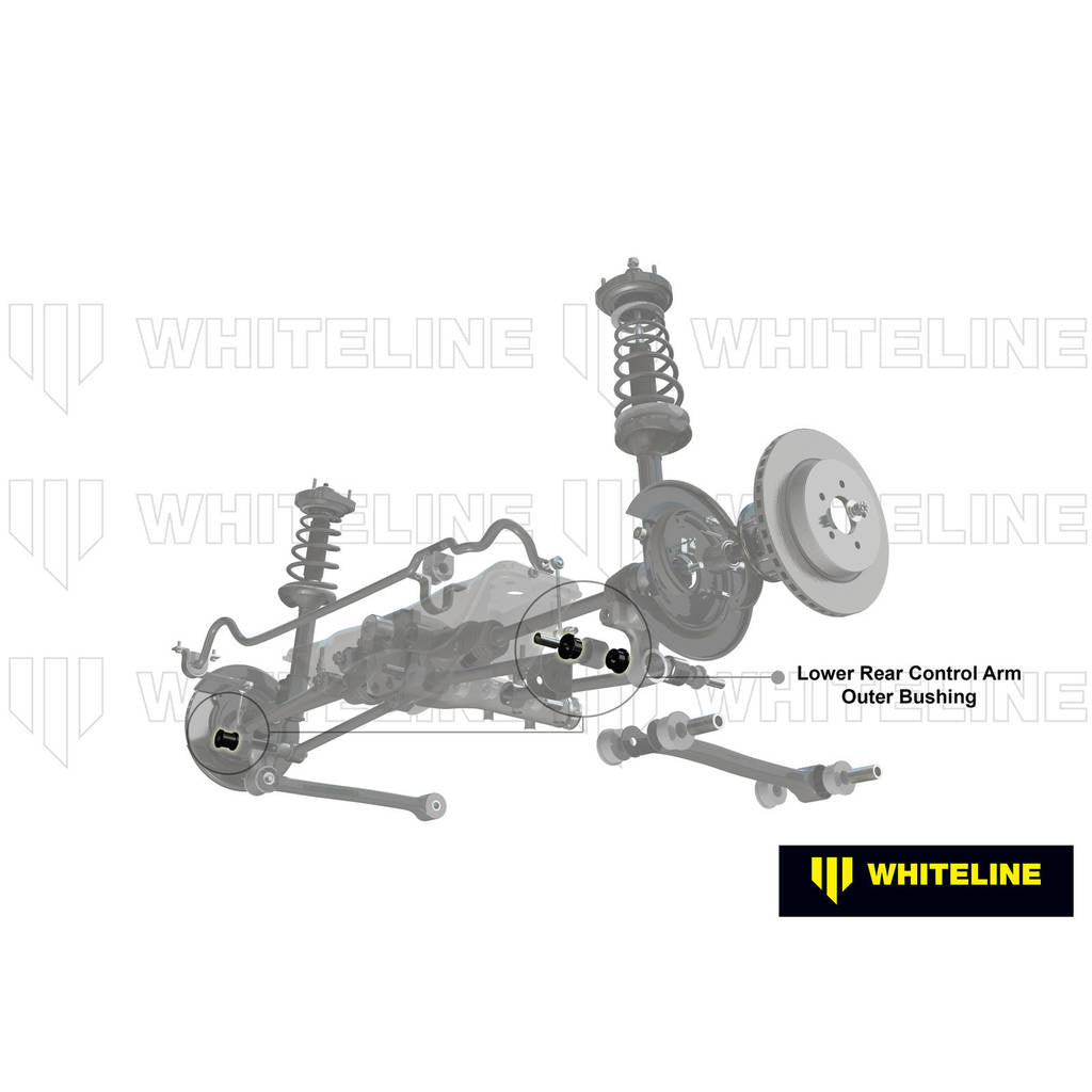 WHITELINE W63221 Rear Control Arm Lower Rear - Outer Bushing Kit for Toyota Camry, Aurion/Kluger Photo-1