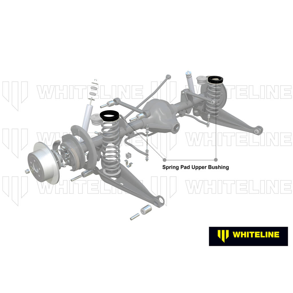 WHITELINE W71473 Rear Coil Spring Pad - Upper Bushing Kit 4mm Ride Height for Holden Commodore VB-VS/HSV Photo-1
