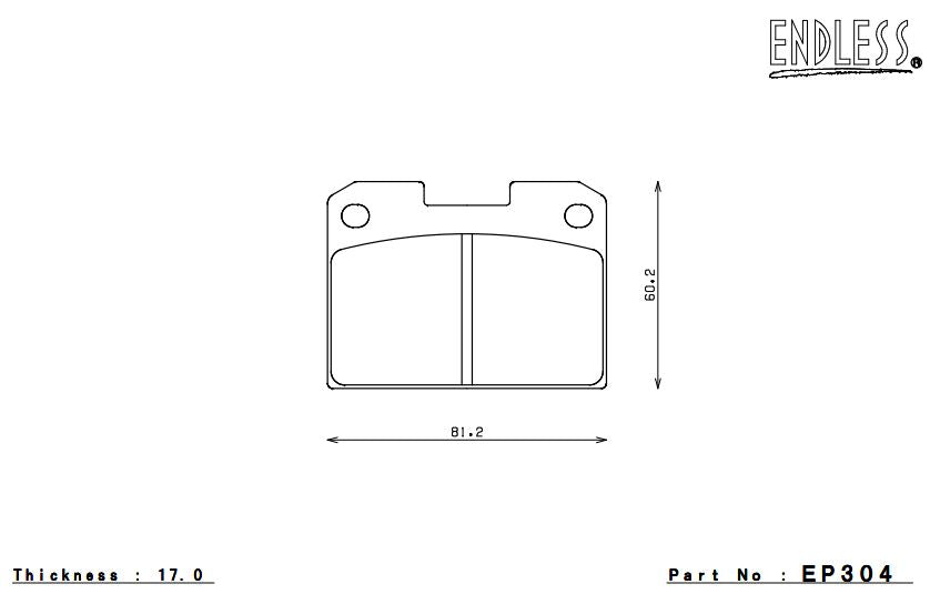 ENDLESS EP304MA45B Rear brake pads MITSUBISHI 3000 GT 94-99 Photo-0