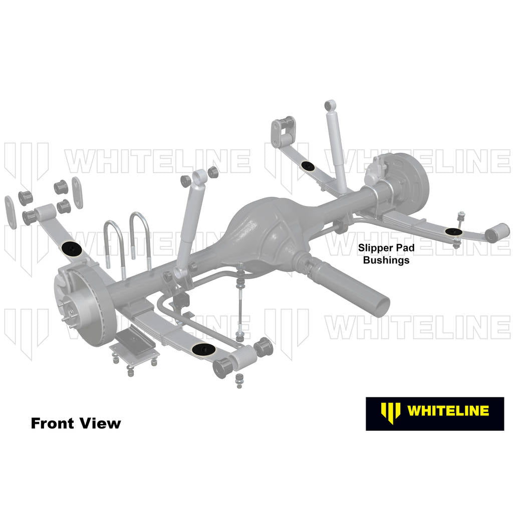 WHITELINE W72126 Rear Leaf Spring - Slipper Pad Bushing Kit for Holden FJ-WB, Rodeo TF Photo-1