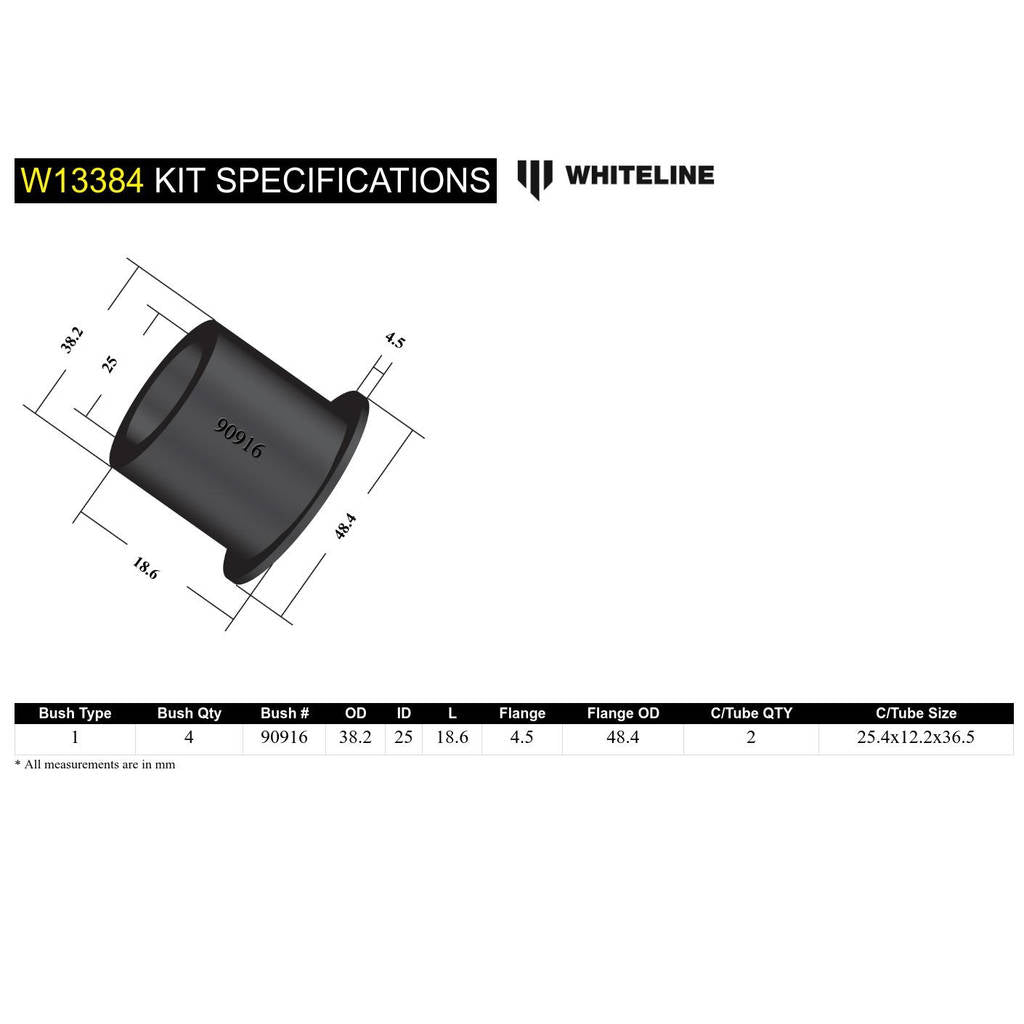 WHITELINE W13384 Steering Rack/Pinion Mount Bushing Photo-5