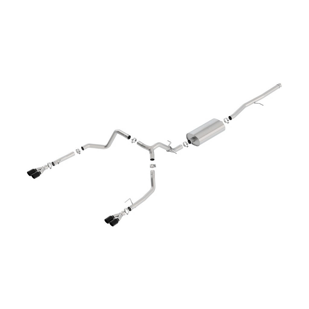 BORLA 140768BC Exhaust system TOURING for SILV. / SIERRA 1500 2019 5.3L TIP: 3.5 "RD X 6" BC Photo-0
