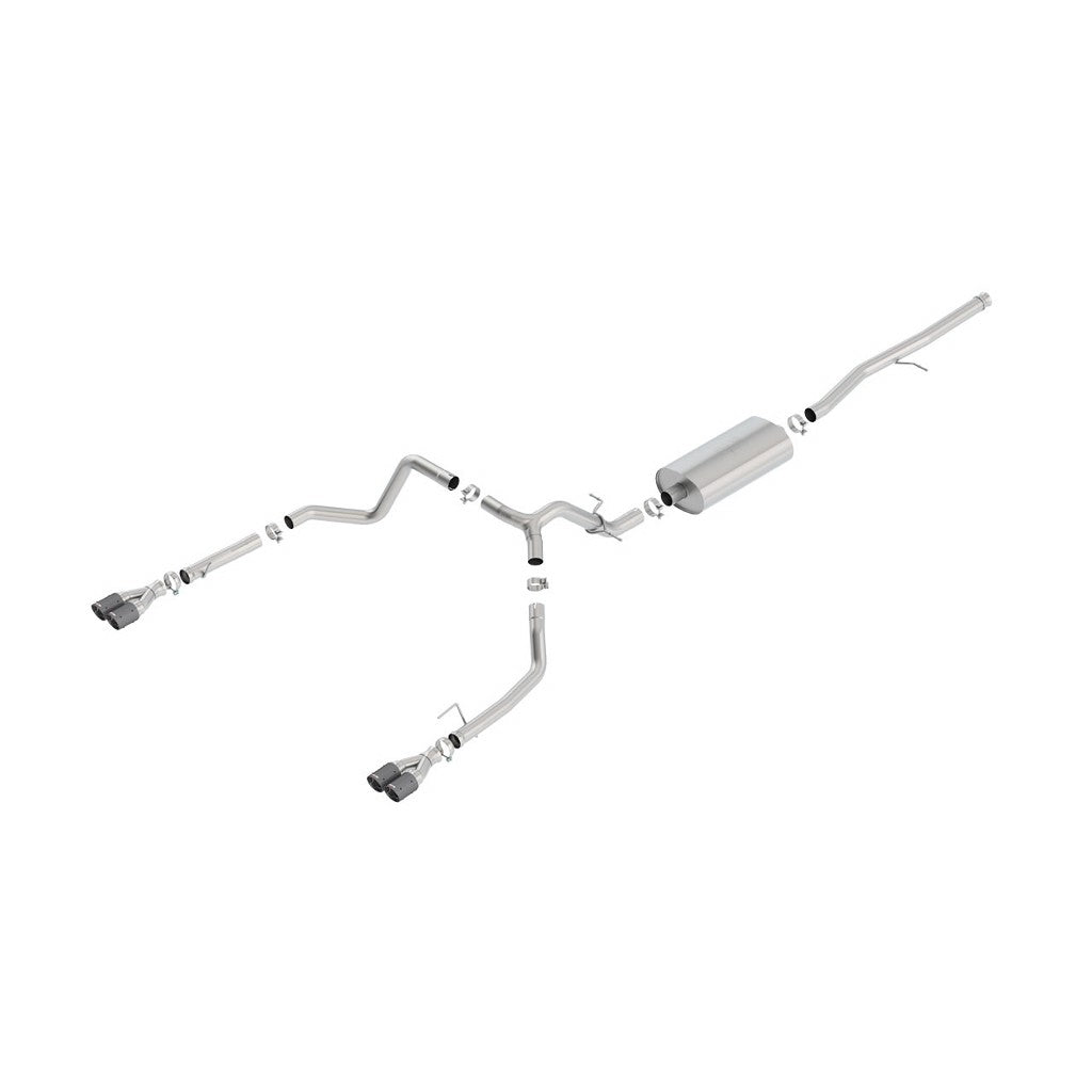 BORLA 140768CF Exhaust system TOURING for SILV. / SIERRA 1500 2019 5.3L CF TIP: 3.5 "RD X 6.62 Photo-0