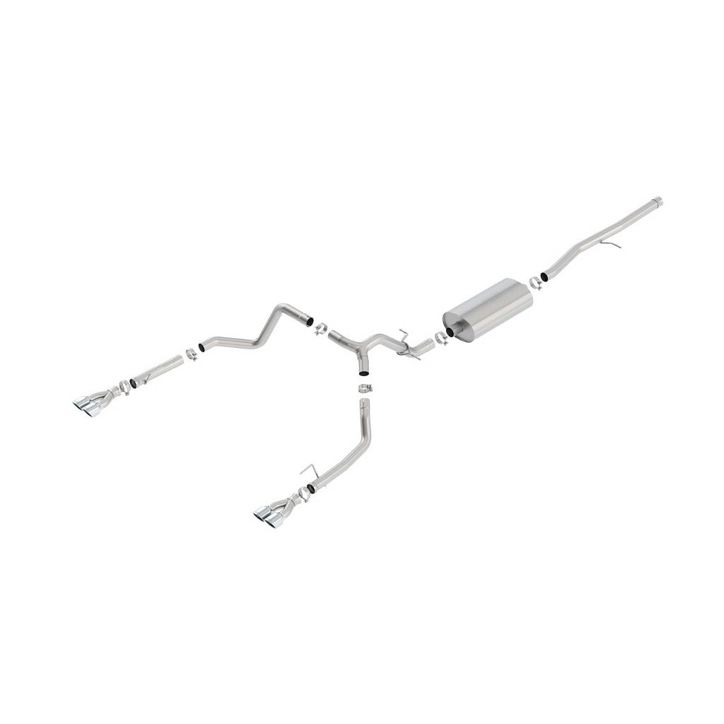 BORLA 140780 Exhaust system TOURING for SILV. / SIERRA 1500 2019 5.3L TIP: 3.5 "X 3.28" SQ X 5.4 Photo-0
