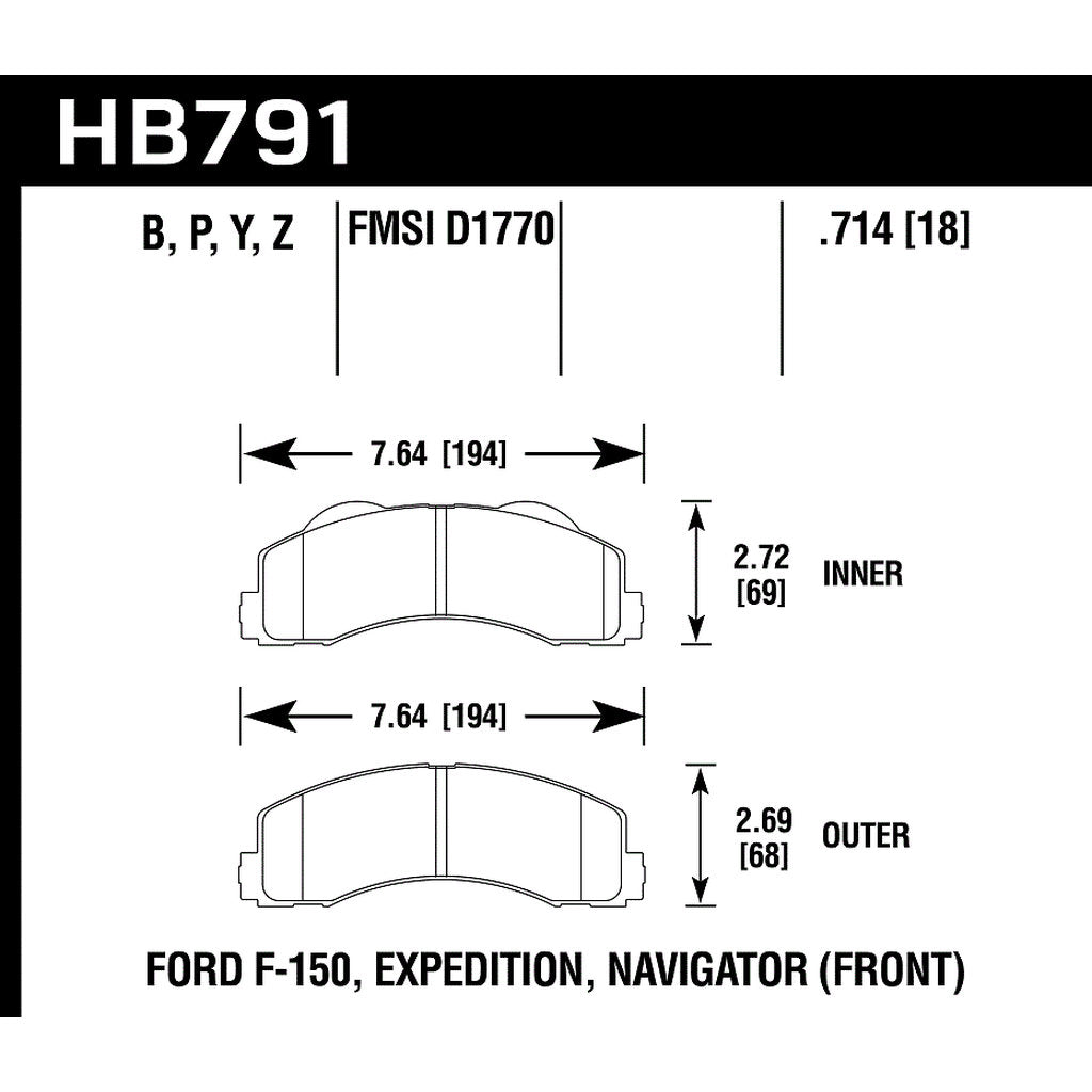 HAWK HB791B.714 Brake Padss Photo-2