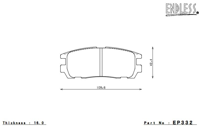 ENDLESS EP332SSY Rear brake pads ACURA SLX 96-99 Photo-0