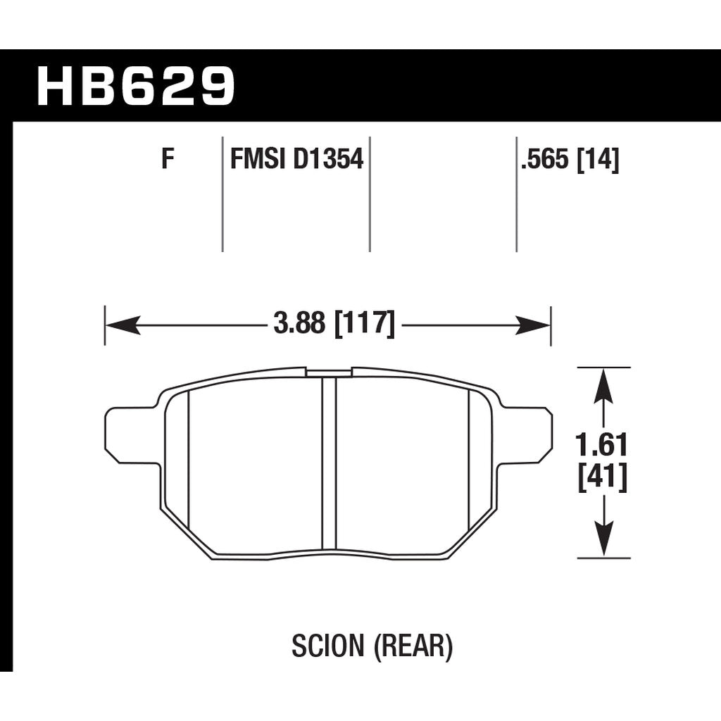 HAWK HB629B.565 Brake Pads Street HPS 5.0 Photo-2