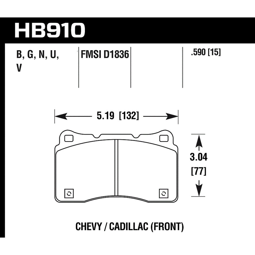 HAWK HB910B.590 Brake Pads Street HPS 5.0 Photo-2
