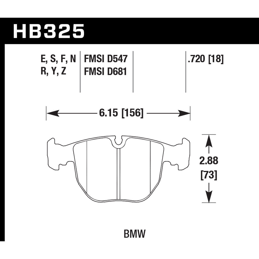HAWK HB325B.720 Brake Pads Street HPS 5.0 Photo-2