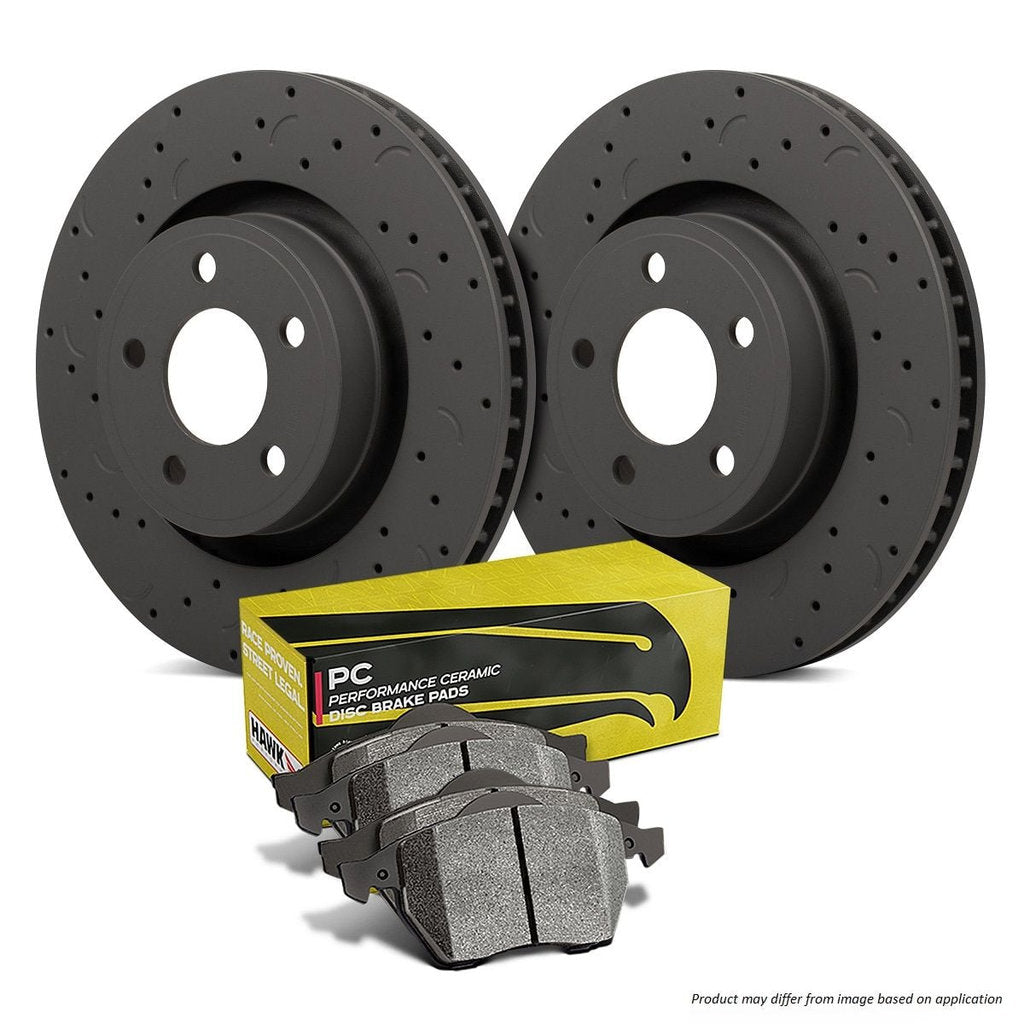 HAWK HKC5355.490Z Brake Kit (Rotor Talon C-Drilled/PC Brake Pad) Photo-0