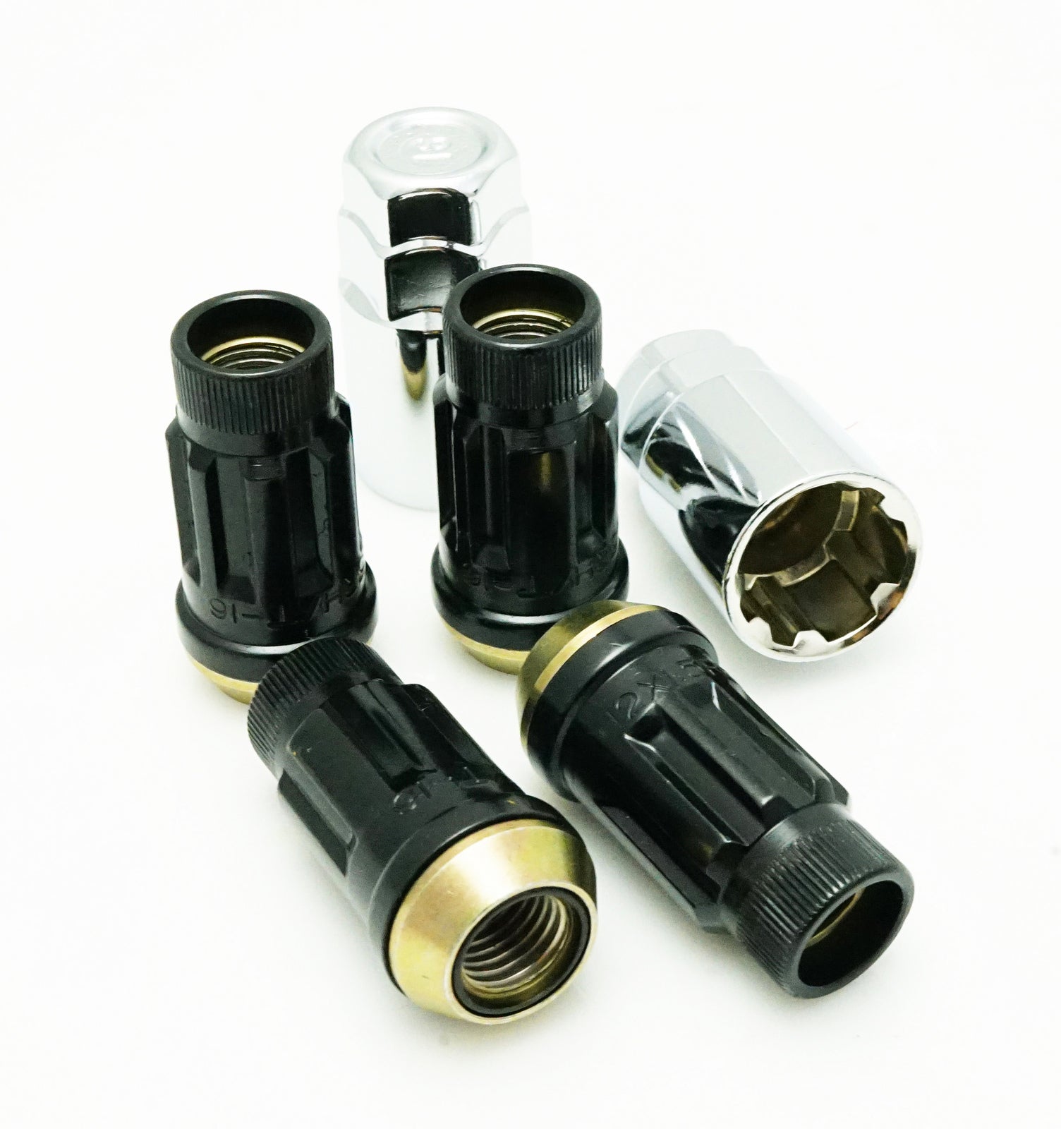 MUTEKI 34937B Lug nuts kit SR45R LOCK SET 12X1.25 45mm BLACK Photo-0