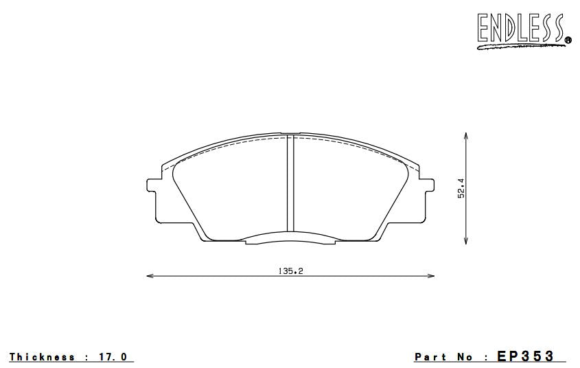 ENDLESS EP353SSY Front brake pads HONDA ACCORD CF3 Photo-0