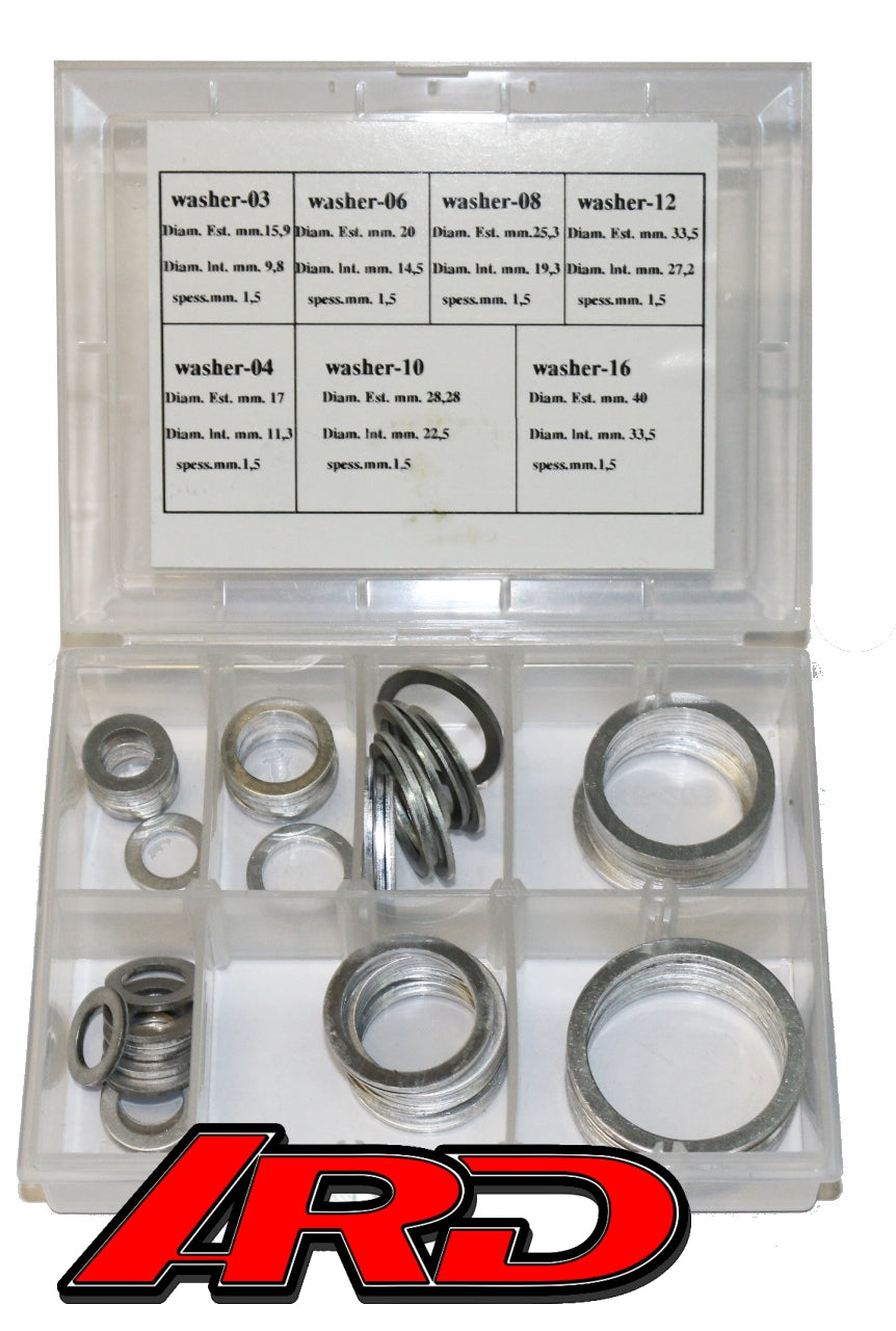 ARD ARBOX-11 AluMINIum washer for adapters fittings AN3,4,6,8,10,12,16 (10pc) Photo-0