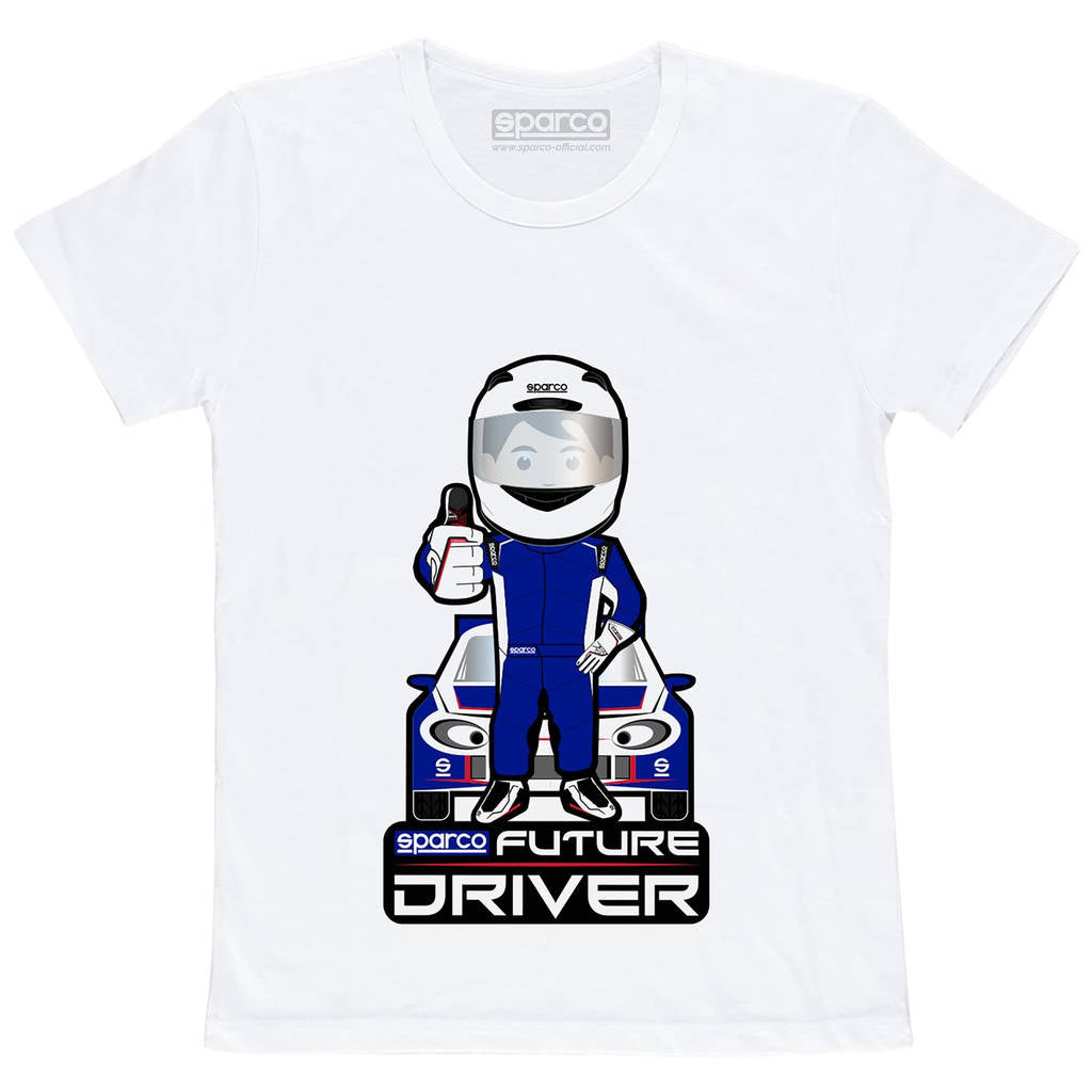 SPARCO 017013BI0304 T-shirt children's FUTURE DRIVER, white size 3-4 years Photo-0