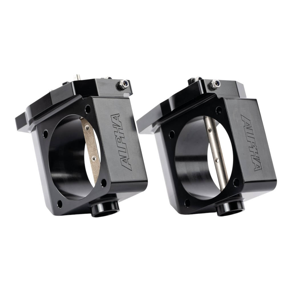 AMS ALP.07.08.0006-3 CNC Big Bore Throttle Body Set (With Standard Hose Flanges) for NISSAN GT-R (R35) Photo-1