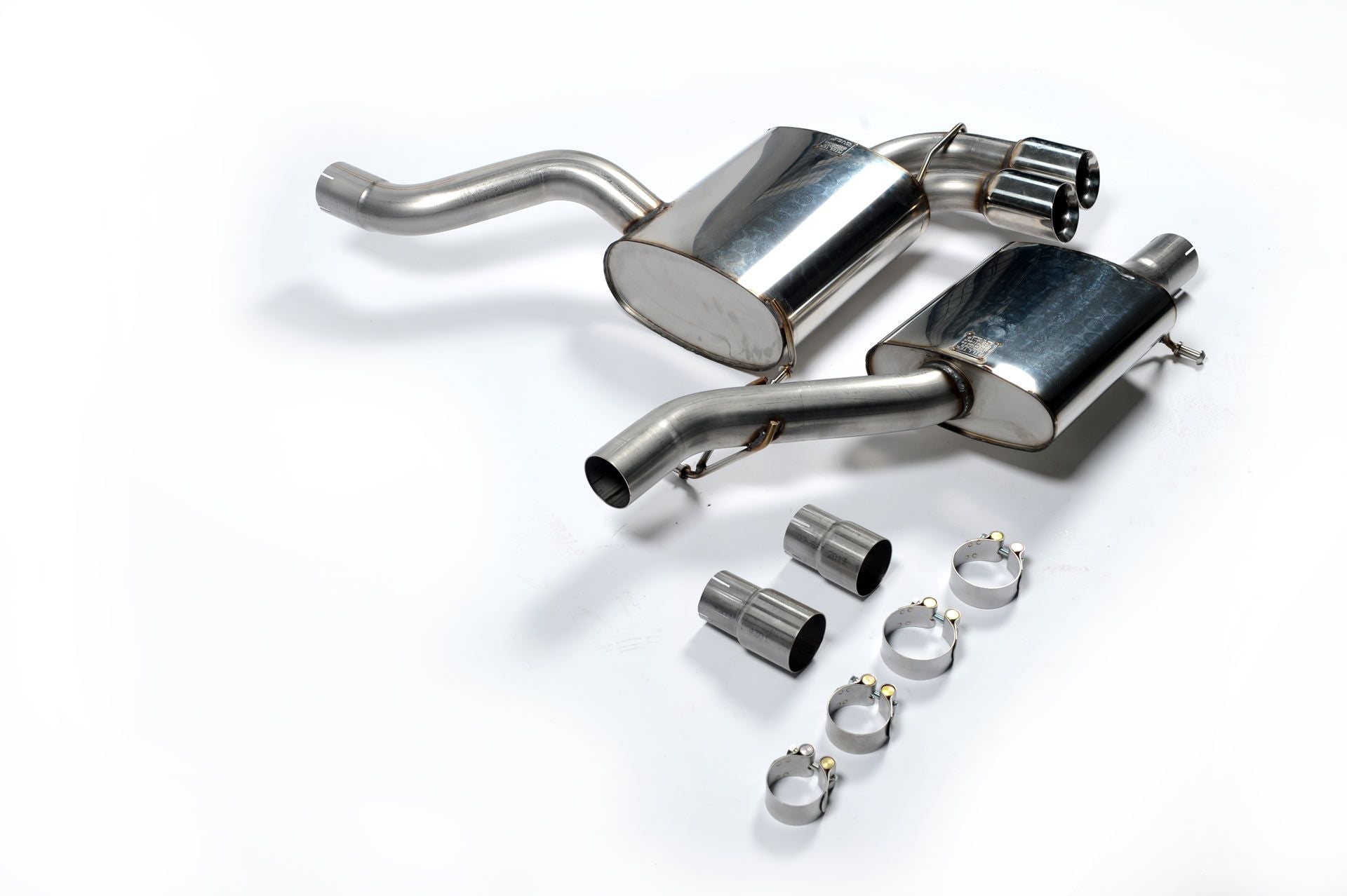 MILLTEK SSXAU126 Cat-back Twin 80mm GT80 ECA AUDI S3 2.0 T quattro 3-Door 8P Photo-0