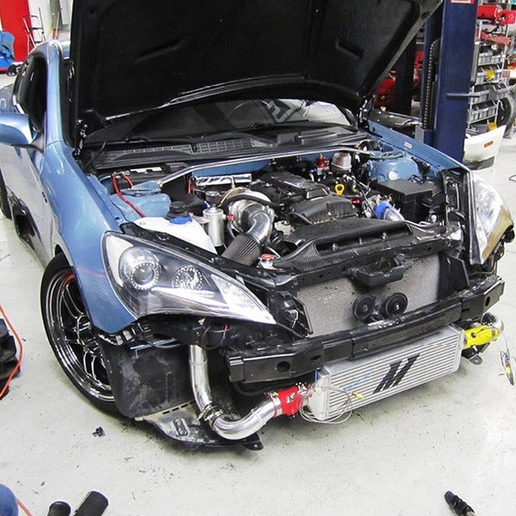 MISHIMOTO MMINT-GEN4-10RBK HYUNDAI Genesis 2.0T Race Intercooler & Piping Kit, 2010-2012 Photo-1
