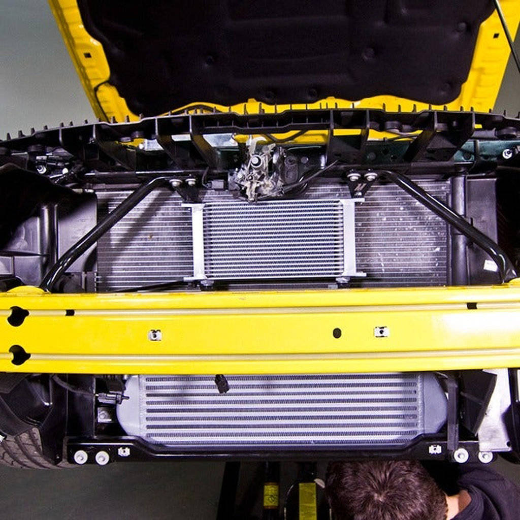 MISHIMOTO MMINT-MUS4-15BK FORD Mustang EcoBoost Performance Intercooler, 2015+ Silver Photo-1