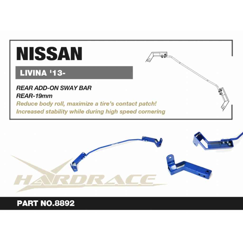 HARDRACE 8892 SWAY BAR NISSAN LIVINA L11 13- Photo-1