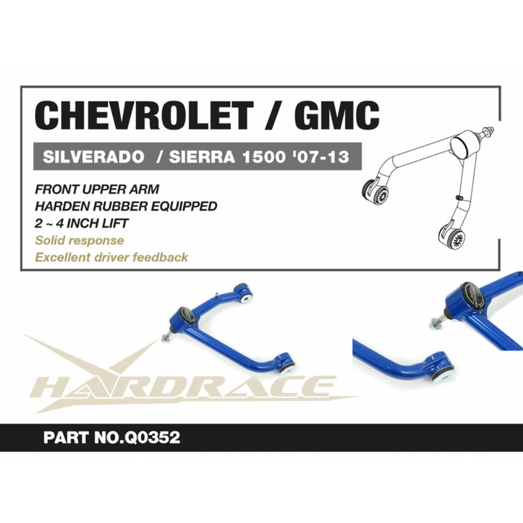 HARDRACE Q0352 4X4 UPPER ARM GMC SIERRA 07-13 Photo-2