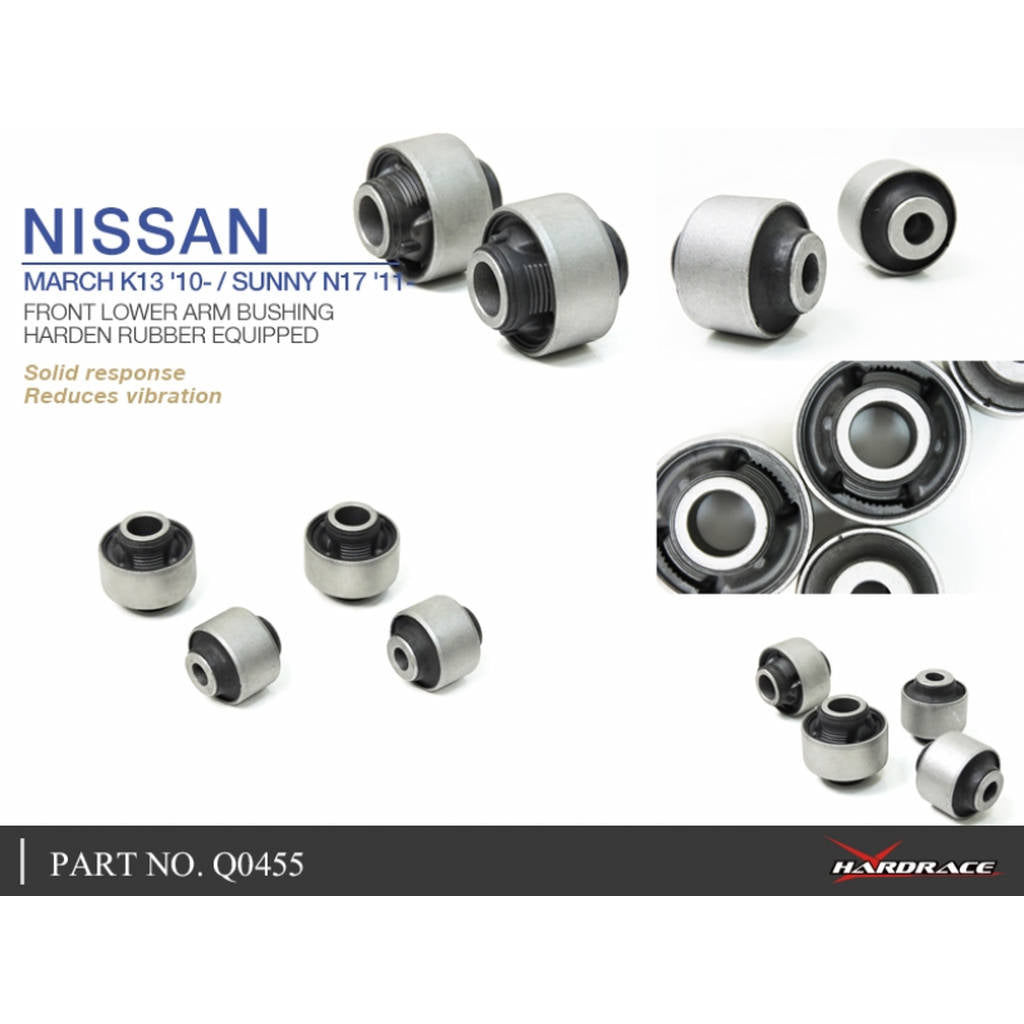 HARDRACE Q0455 HARDEN RUBBER BUSHING NISSAN MARCH K13 10 Photo-6