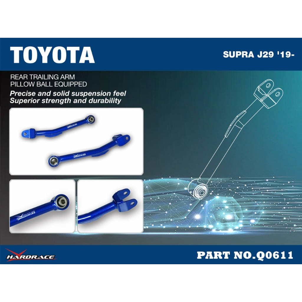 HARDRACE Q0611 ADJ. CAMBER/TOE/CASTER ARM- TOYOTA SUPRA J29 19- Photo-2