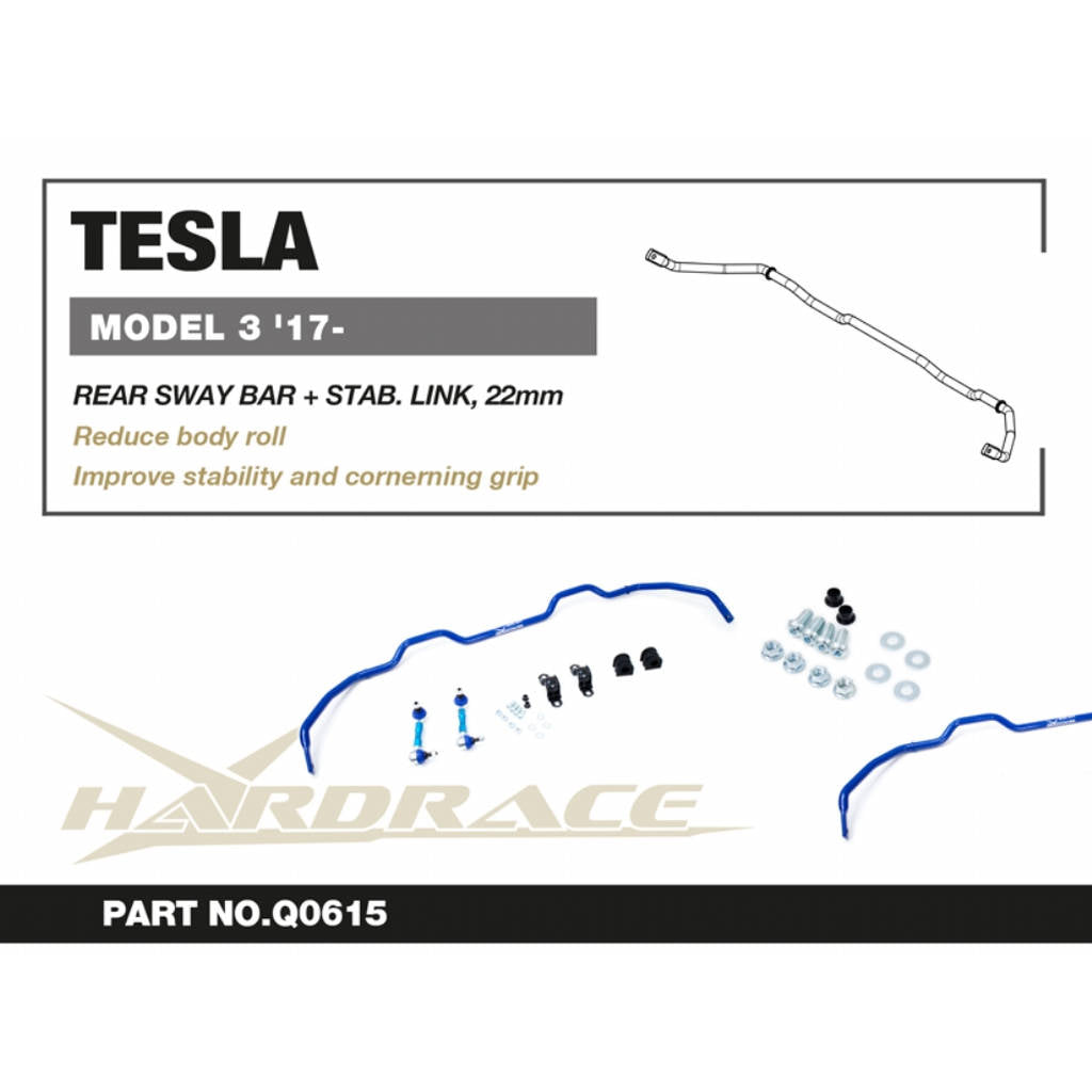 HARDRACE Q0615 SWAY BAR TESLA MODEL 3 17- Photo-2