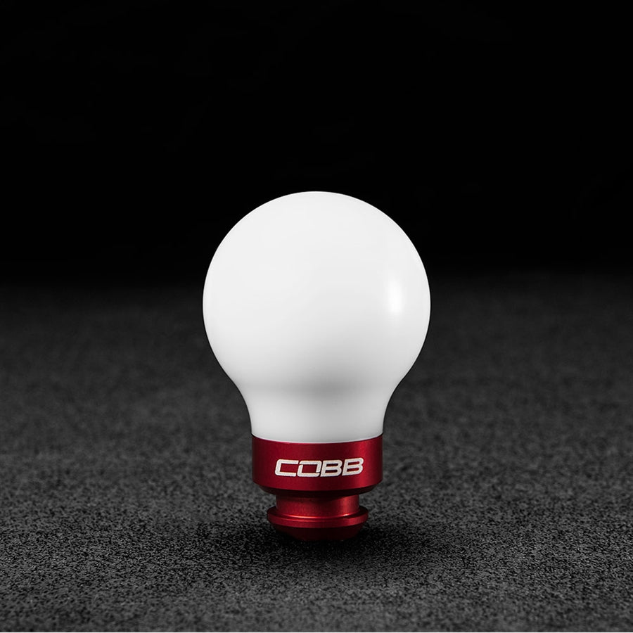 COBB 211350-W-RD SUBARU 5-Speed COBB Knob - White w/Race Red Photo-0