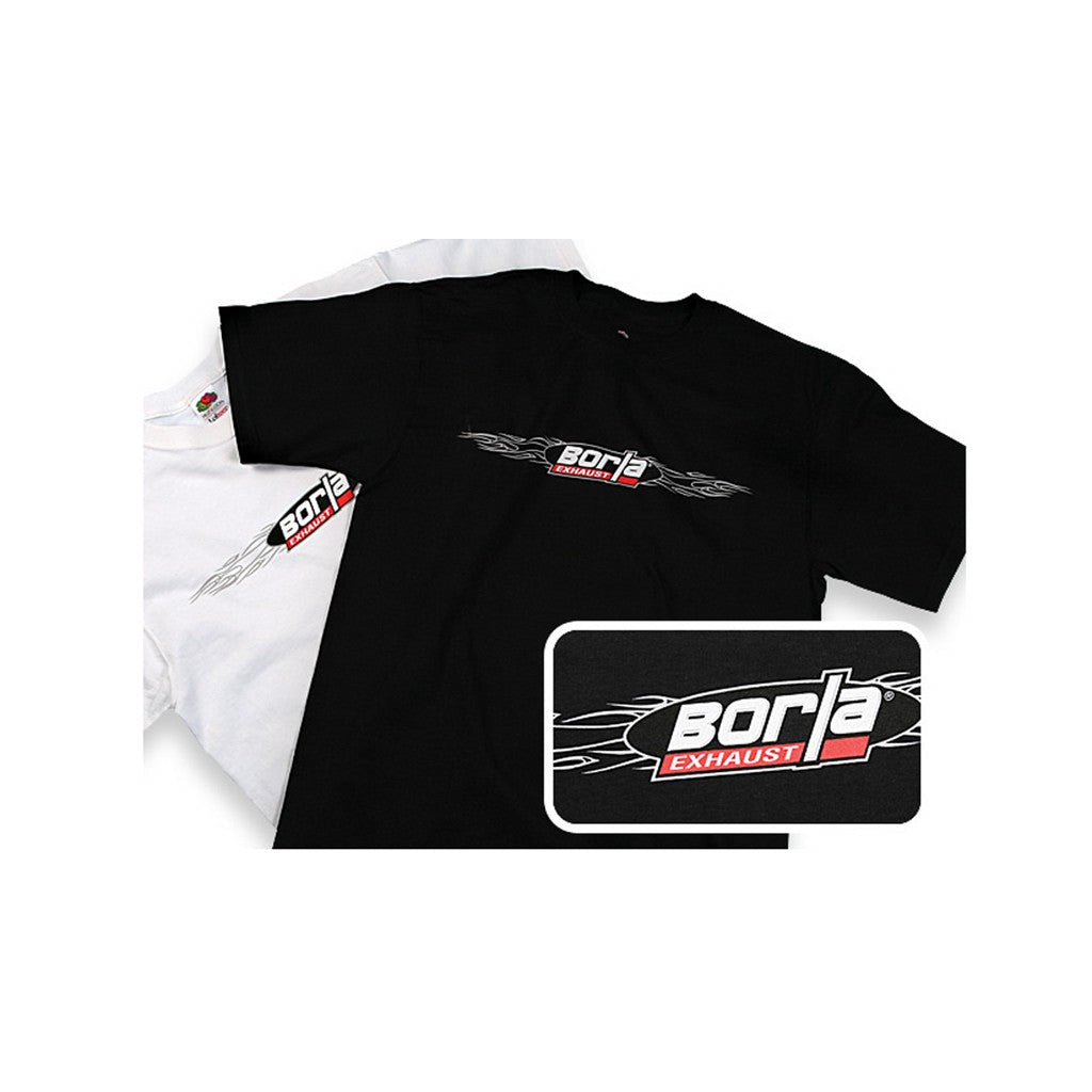 BORLA 21289 T-SHIRTS with WIREFLAME BORLA LOGO, CREW NECK, MEN White, Size Large Photo-0