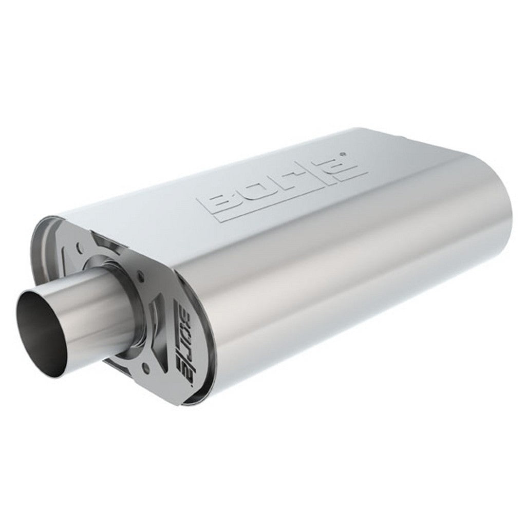 BORLA 400850 Crate Mufflers ATAK 2.25" x 2.25" GM Stock 283 / 327 / 350 CID Photo-0