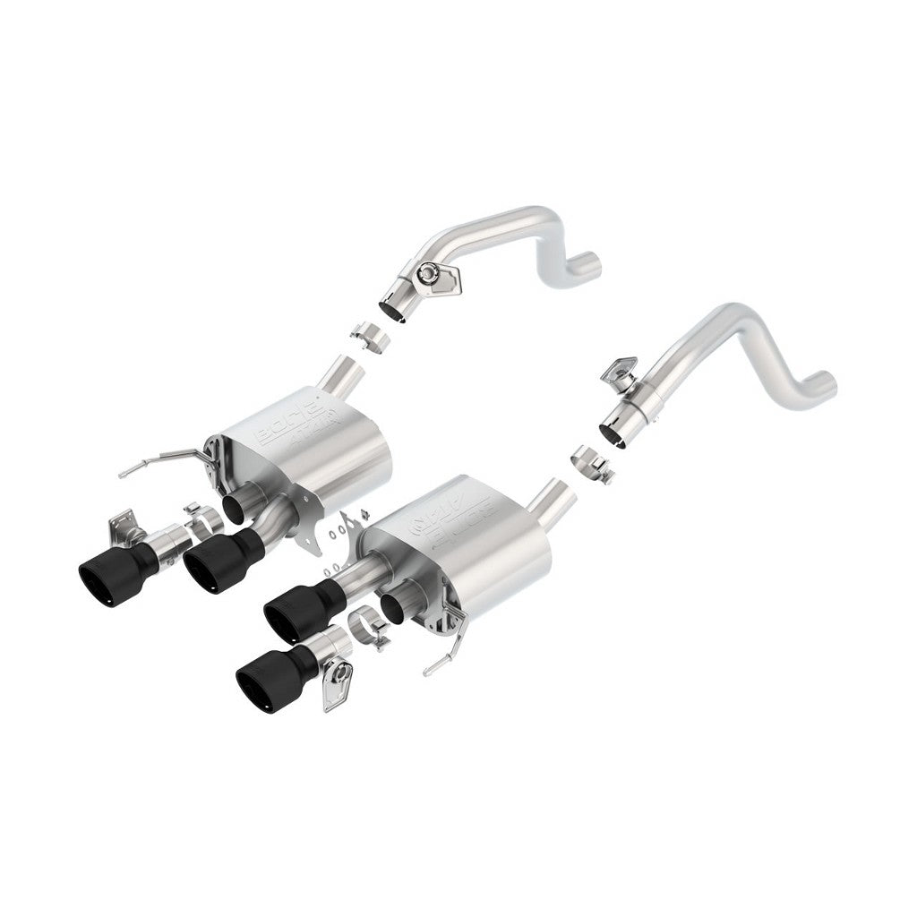 BORLA 11856CB Axle-Back "ATAK" 2.75, 2.25" D RD RL AC IC 4.25" RD x 6.13" CHEVROLET CORVETTE C7 C7 6.2L AT / MT Photo-0