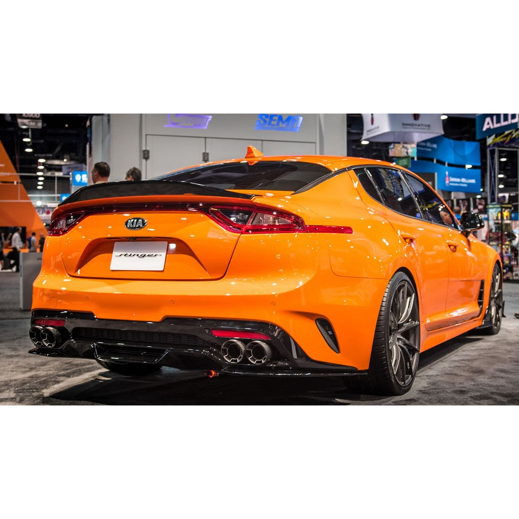 BORLA 20165 Carbon Fiber Tip Package 2.25" D RD RL AC KIA STINGER 2.0L / 3.3L V6 Turbo AT Photo-1
