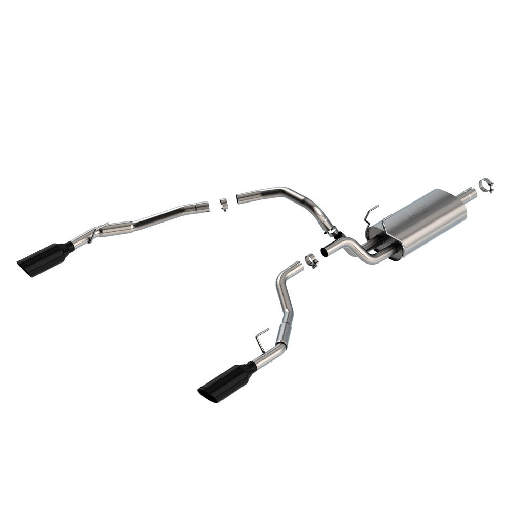 BORLA 140552BC Cat-Back "Touring" 3", 2.5" 5" RD x 15.25" RAM TRUCKS 1500 5.7L V8 AT Photo-0
