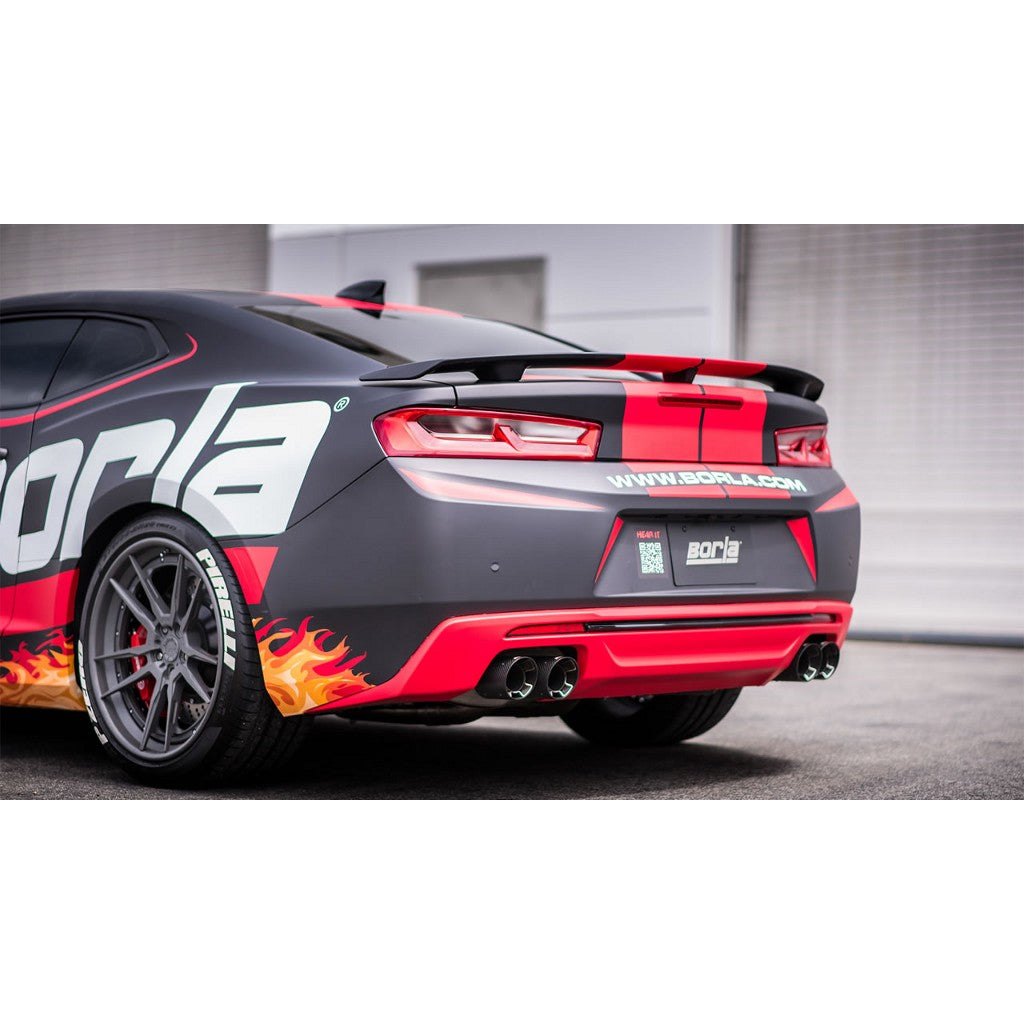 BORLA 140687CF Cat-Back "S-Type", For use w / Long Tube Headers 3", 2.25" D RD RL AC 4" RD x 6.25" CHEVROLET CAMARO V8 6.2L V8 Photo-2