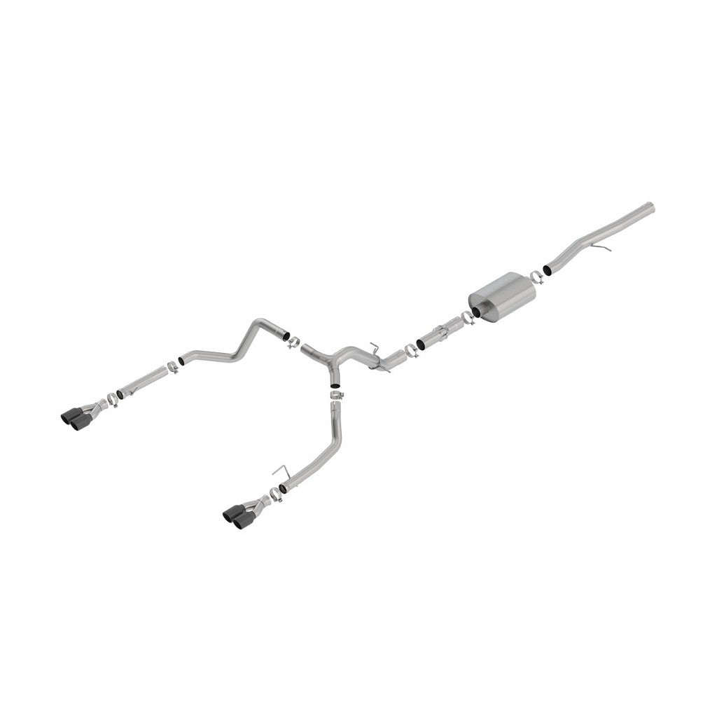 BORLA 140776BC Cat-Back "ATAK" 3.5", 2.75 D RD RL AC 3.5" RD x 6" CHEVROLET SILVERADO 1500 6.2L V8 AT Photo-0