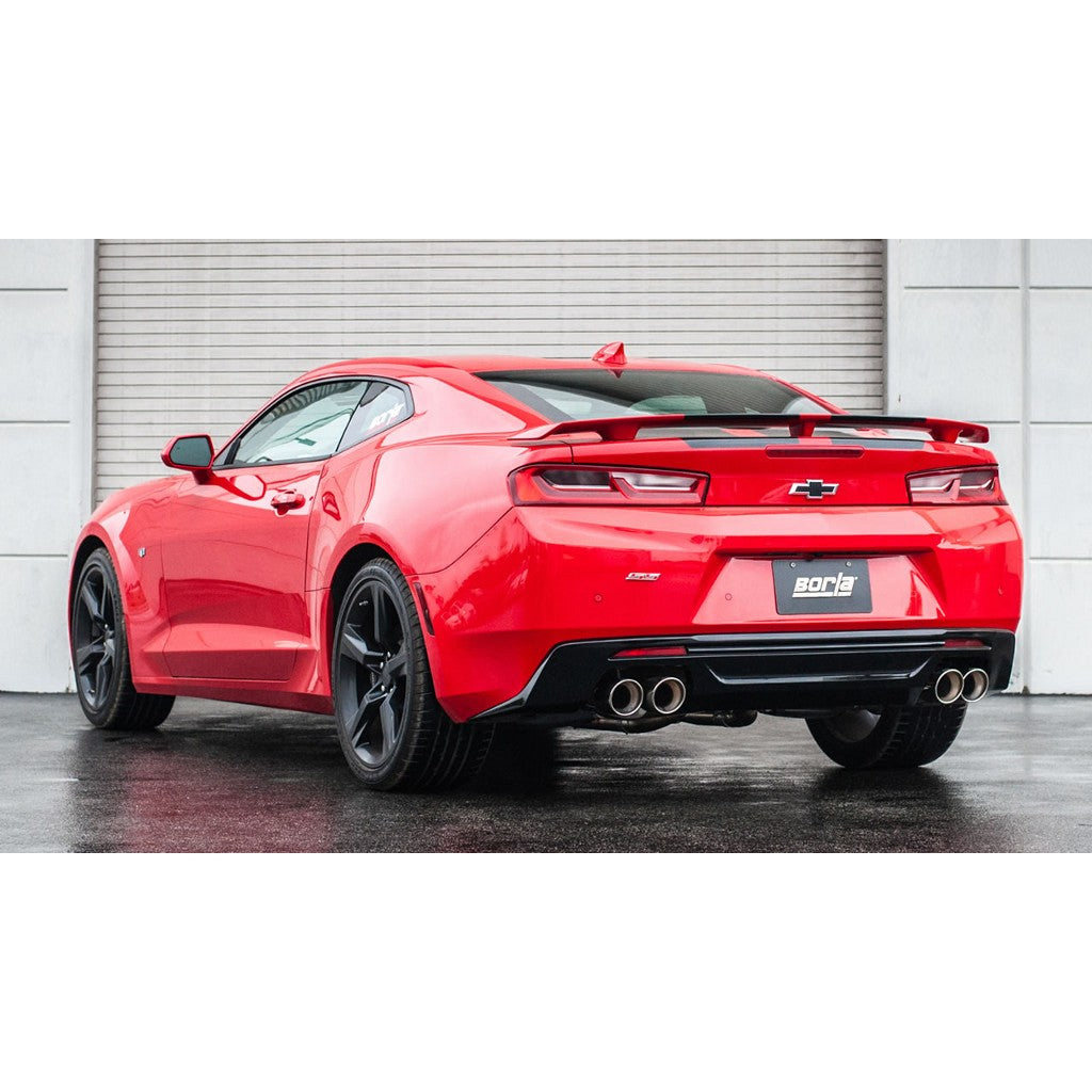BORLA 140687 Cat-Back "S-Type", For use w/Long Tube Headers 3", 2.25" D RD RL AC 4" RD x 6.25" CHEVROLET CAMARO V8 6.2L V8 AT Photo-1
