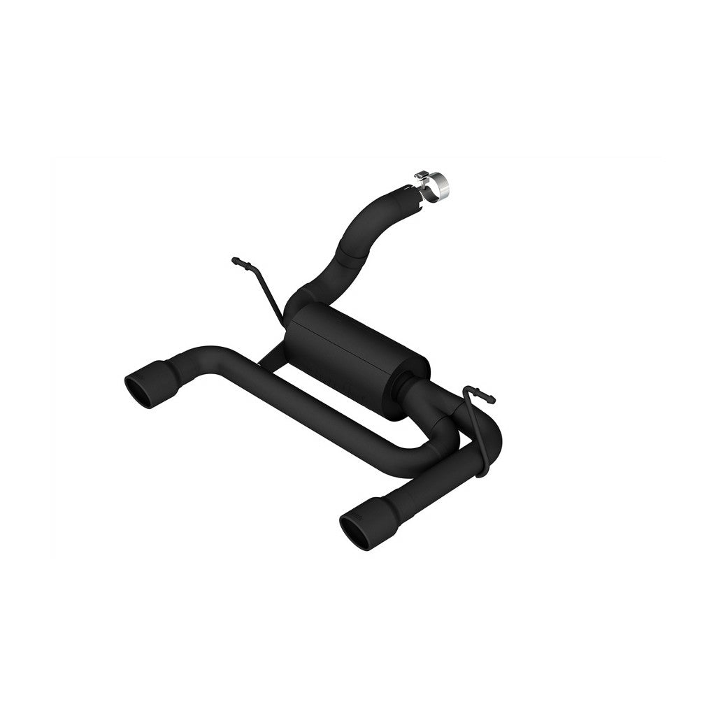 BORLA 11957CB Exhaust System Axle-Back ATAK, 2.75", 2.5" (3.5" Black Tips) for JEEP Wrangler 3.6L (JL / JLU) 2018- Photo-0